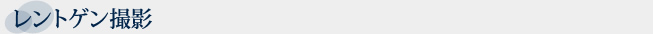 レントゲン撮影
